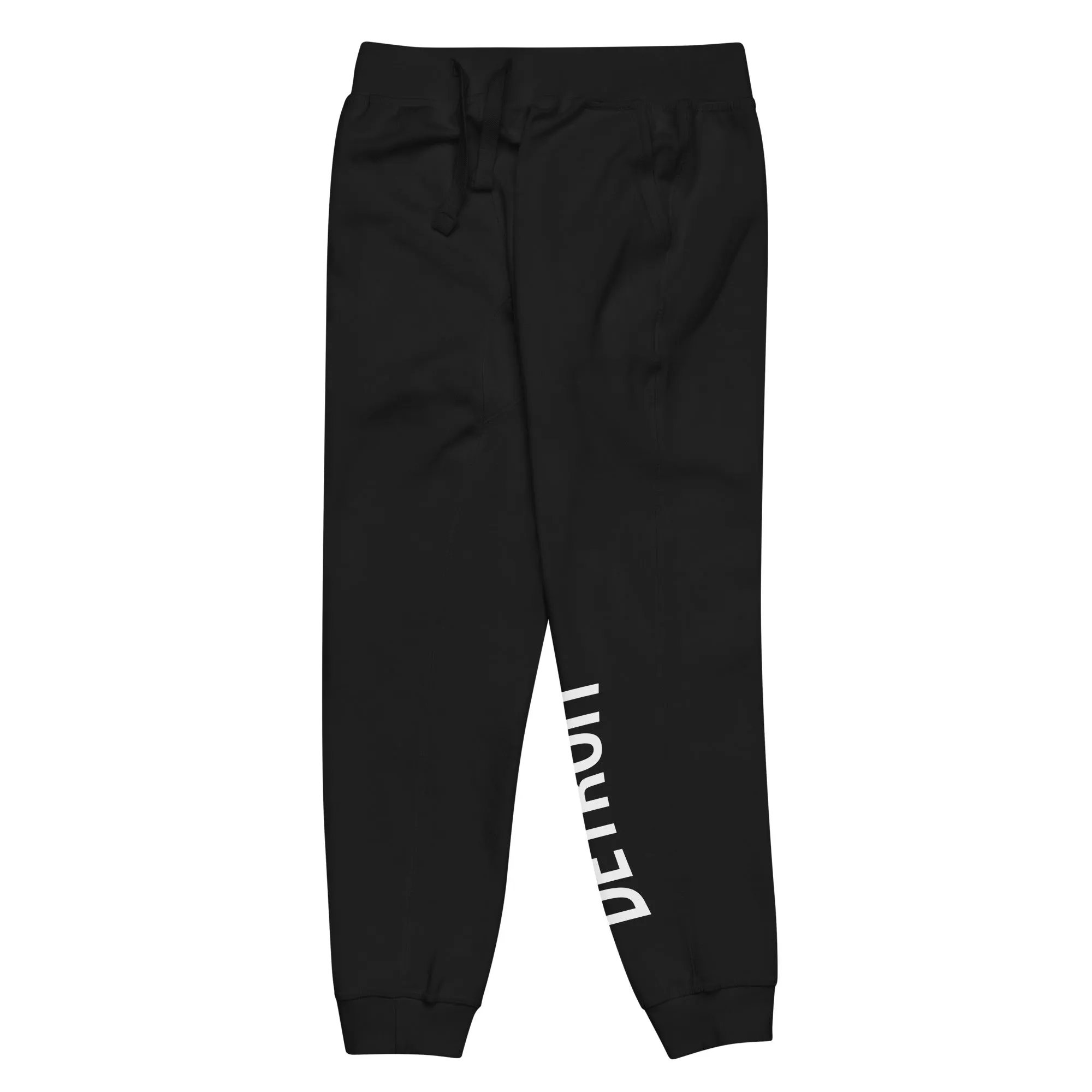 Detroit Champ Premium Unisex Fleece Sweatpants - Black / White