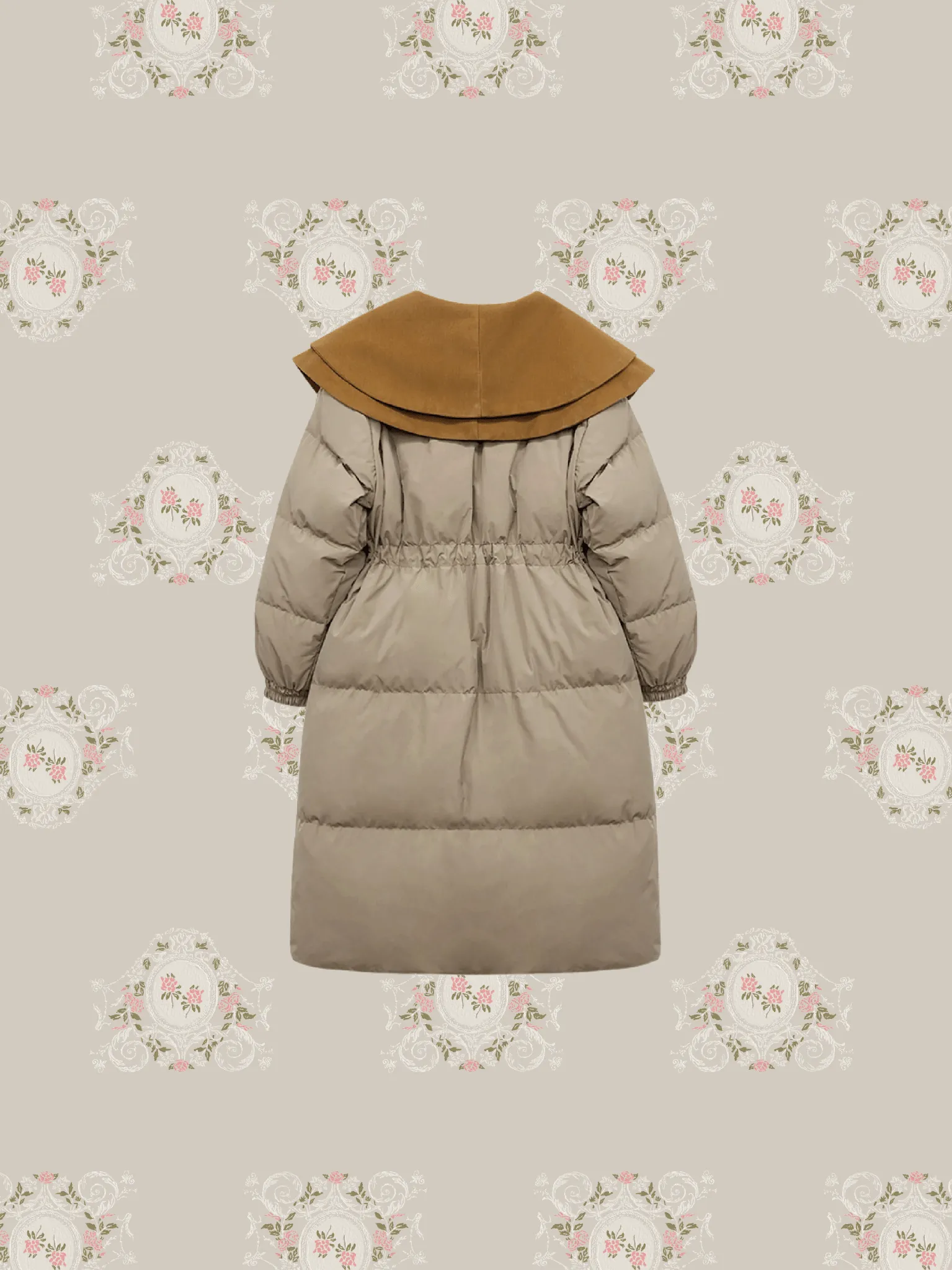Double Collar Puff Down Coat