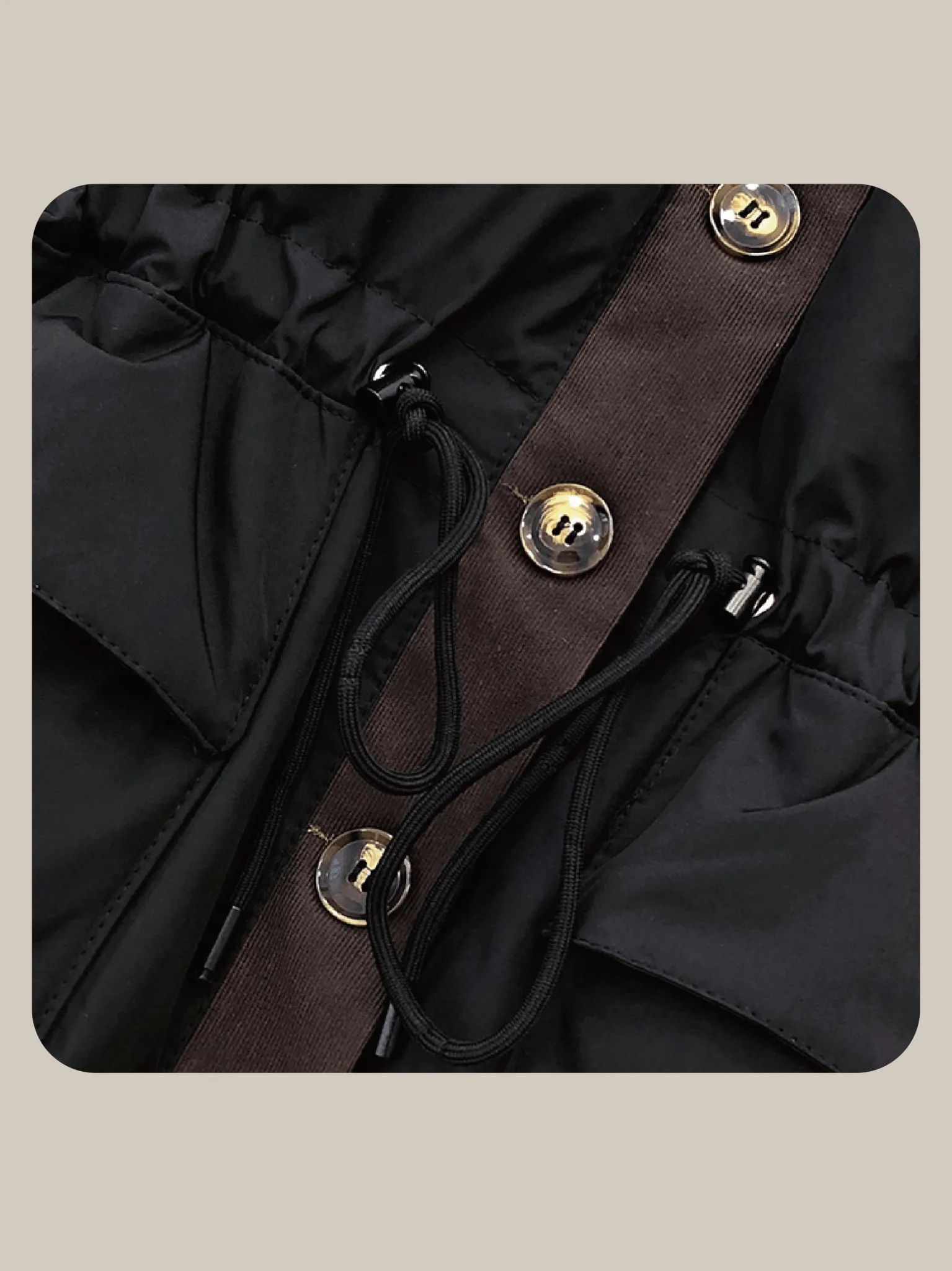 Double Collar Puff Down Coat