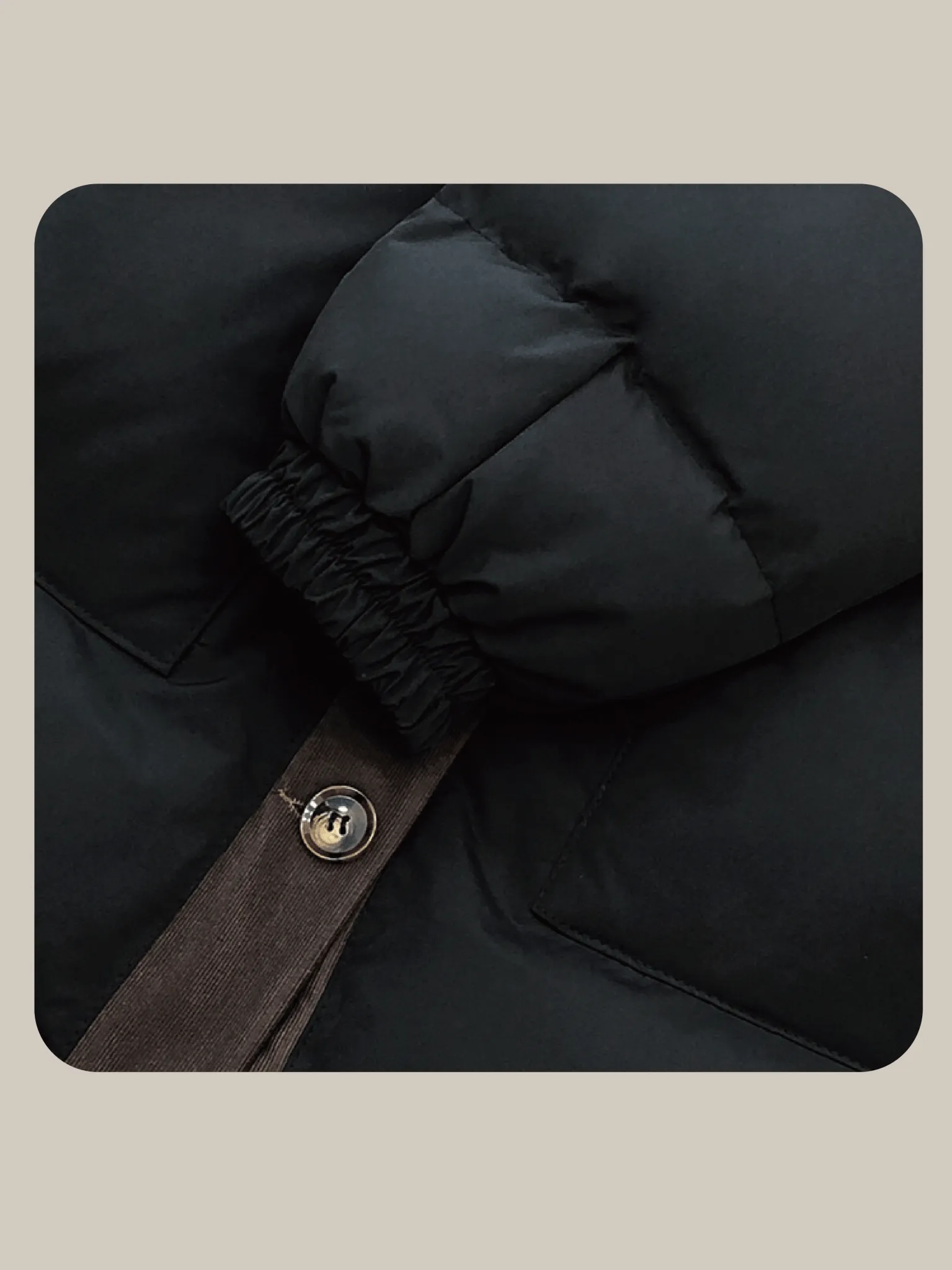Double Collar Puff Down Coat