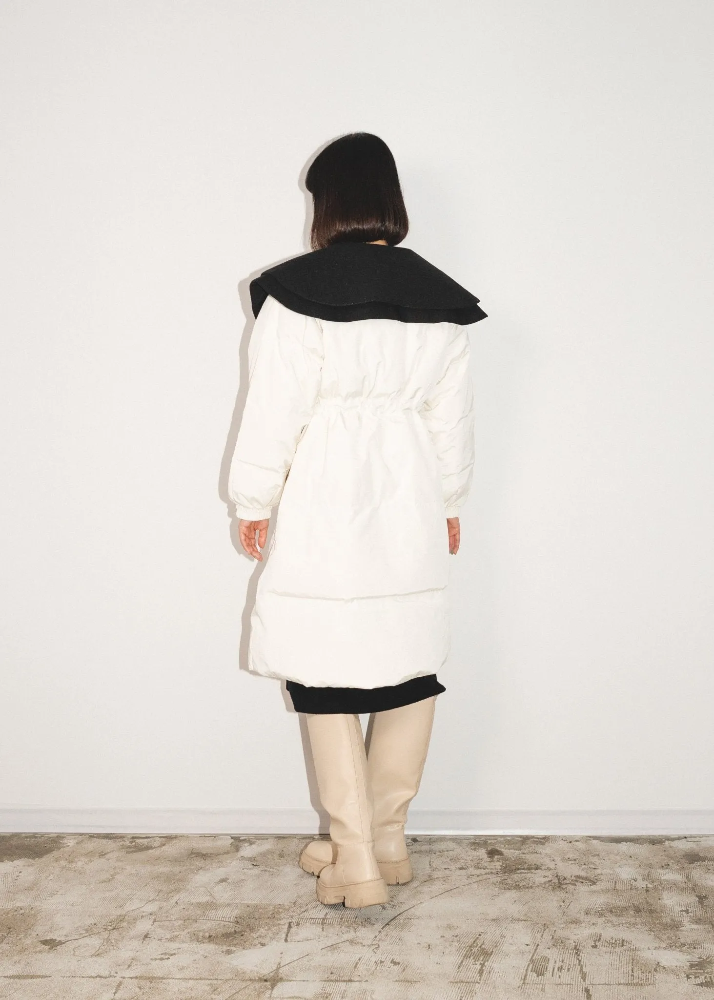 Double Collar Puff Down Coat