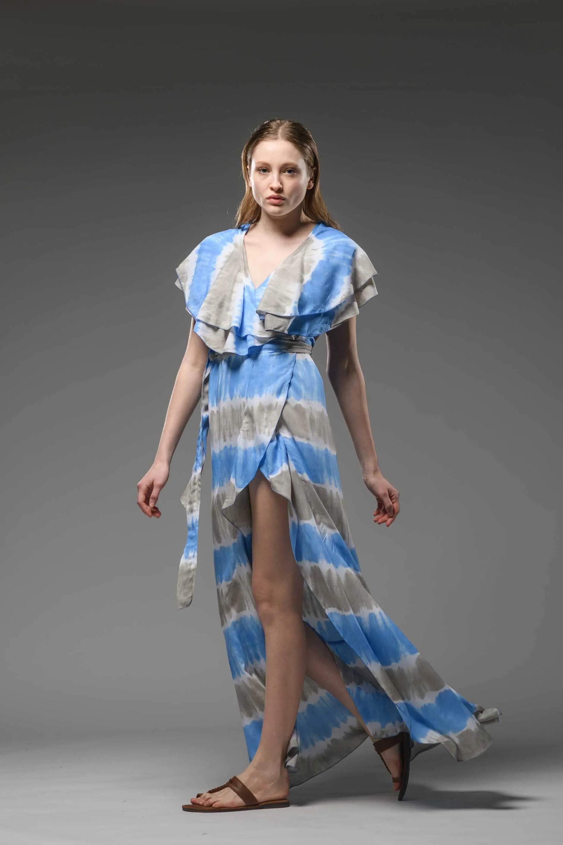 Double Layered Wrap Dress