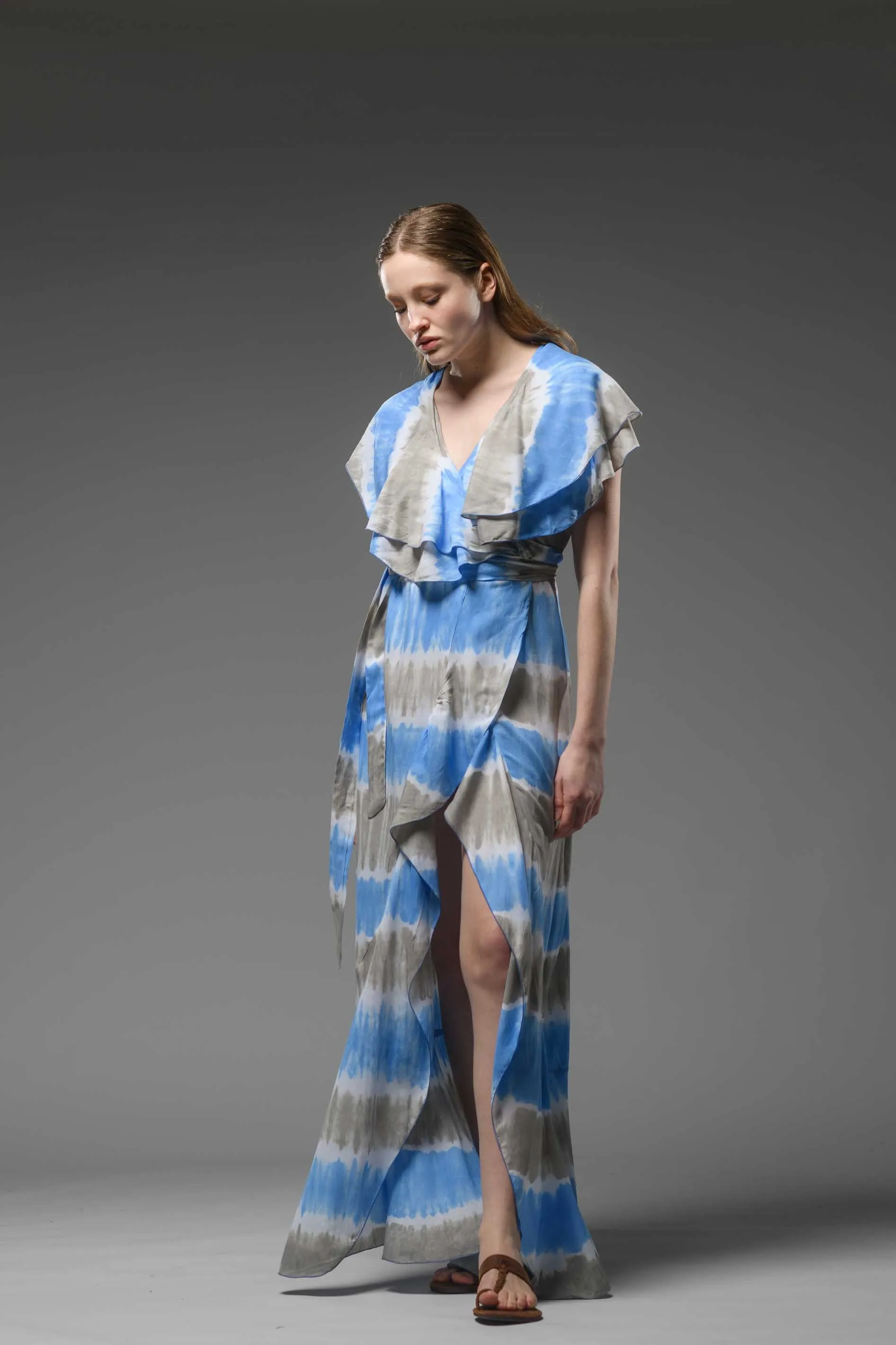 Double Layered Wrap Dress