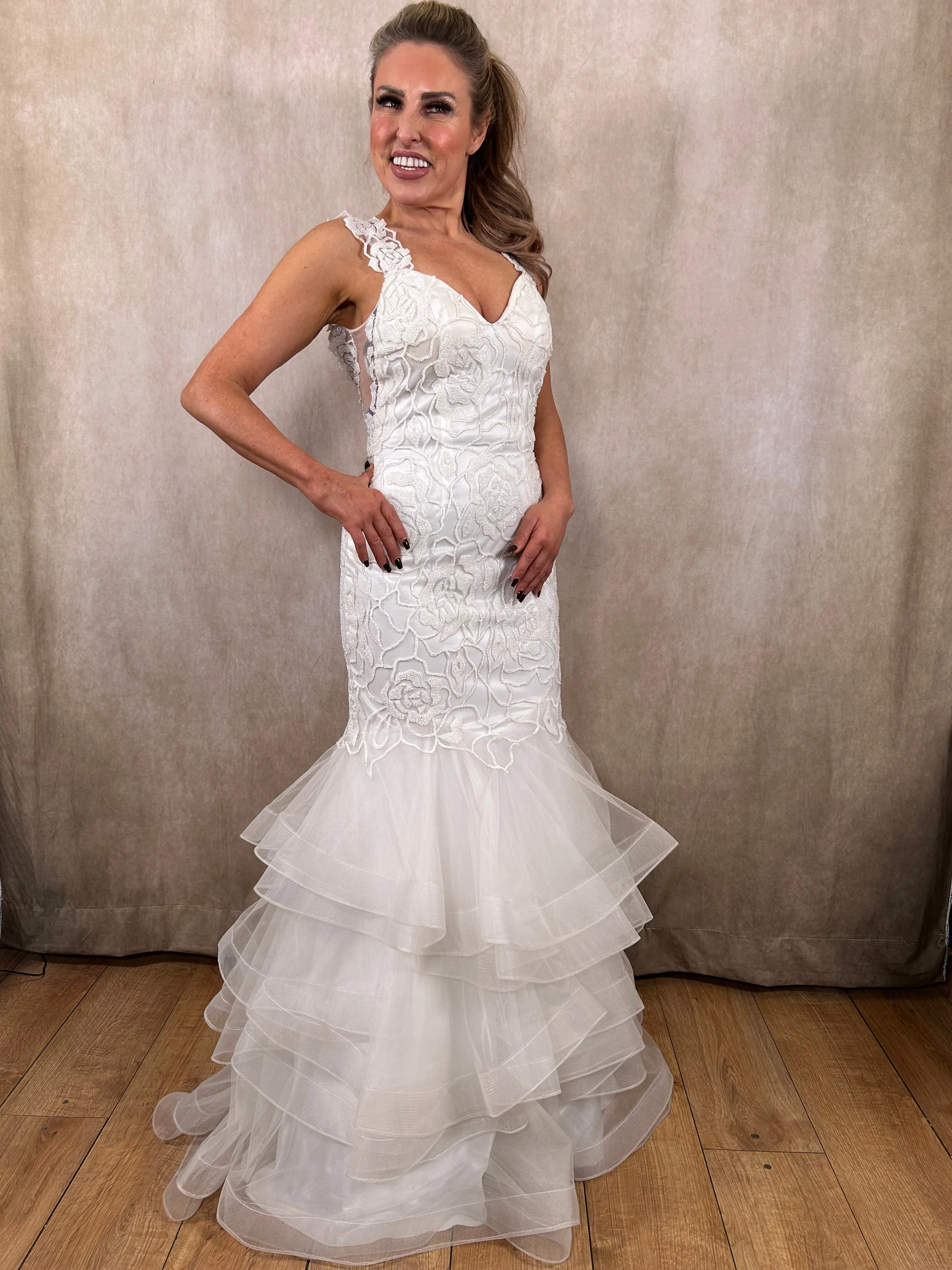 Dynasty White Fishtail Dress