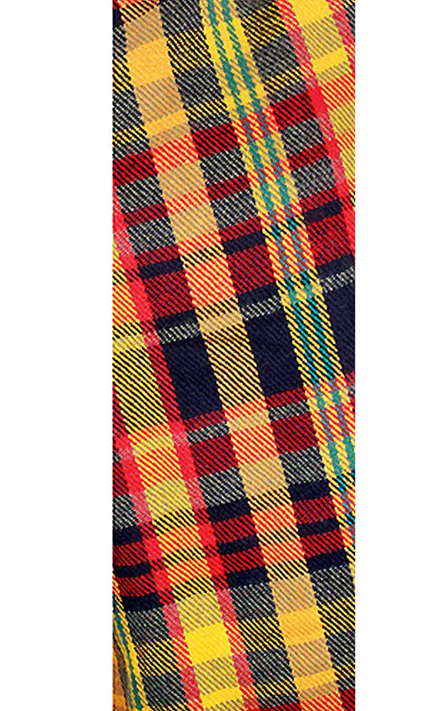 EAS8697 Navy Red Woven Plaid Infinity Scarf