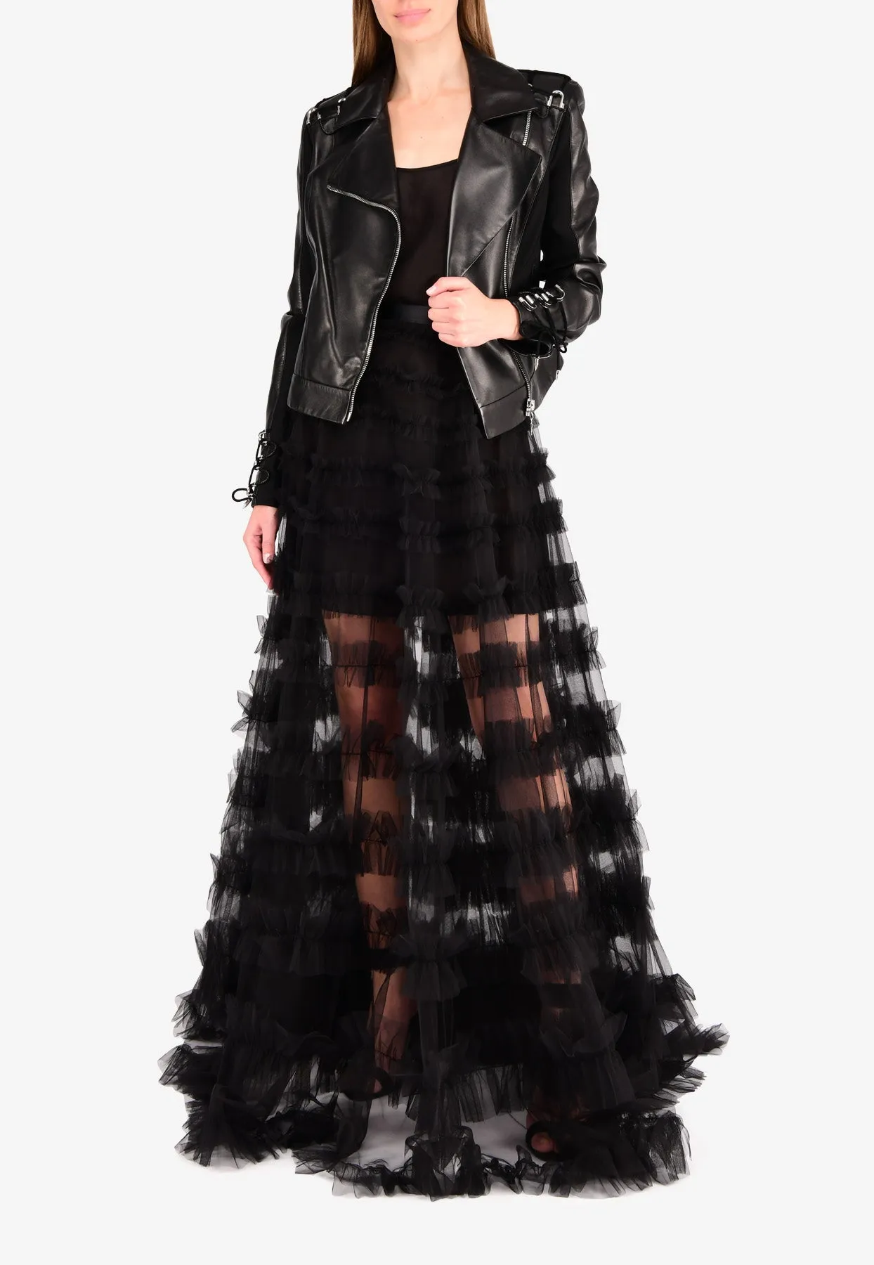 Eira Ruffled Floor-Length Skirt