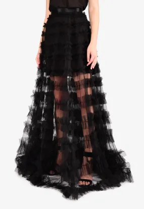 Eira Ruffled Floor-Length Skirt