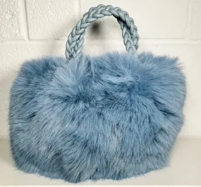 Elvira Faux Fur Grab Bag - Frosty Blue