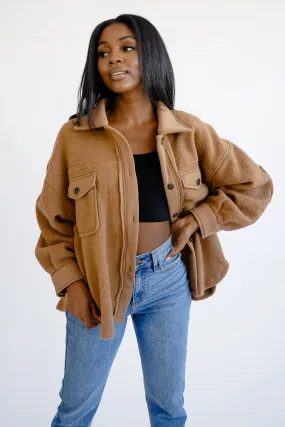 Fleece Drop-Sleeve Jacket