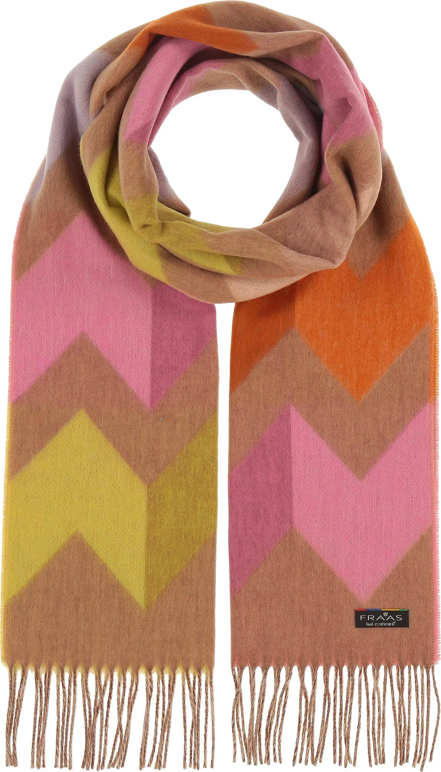 FRAAS - The Scarf Company - Chevron Zig Zag Eco: Dark Olive