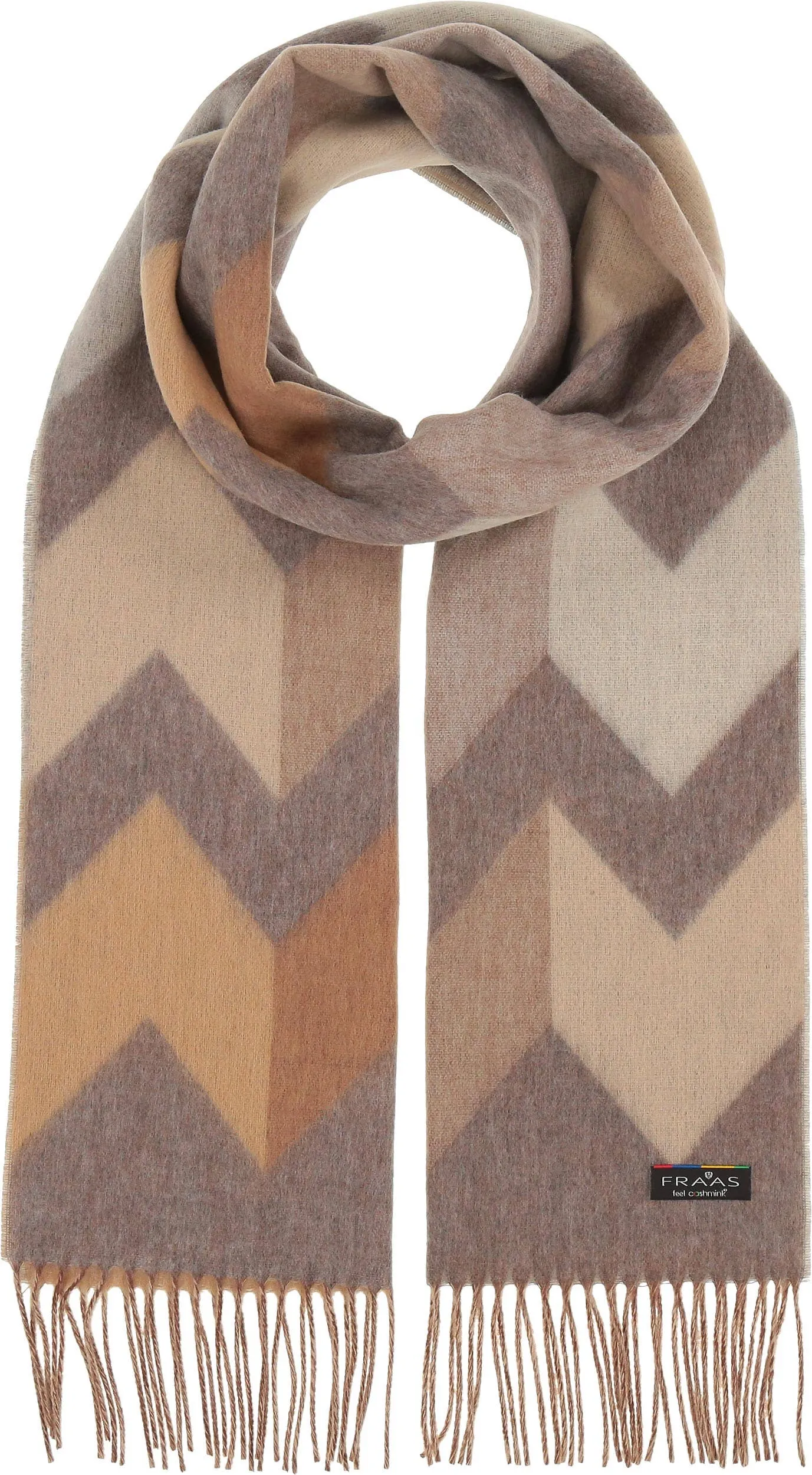 FRAAS - The Scarf Company - Chevron Zig Zag Eco: Dark Olive