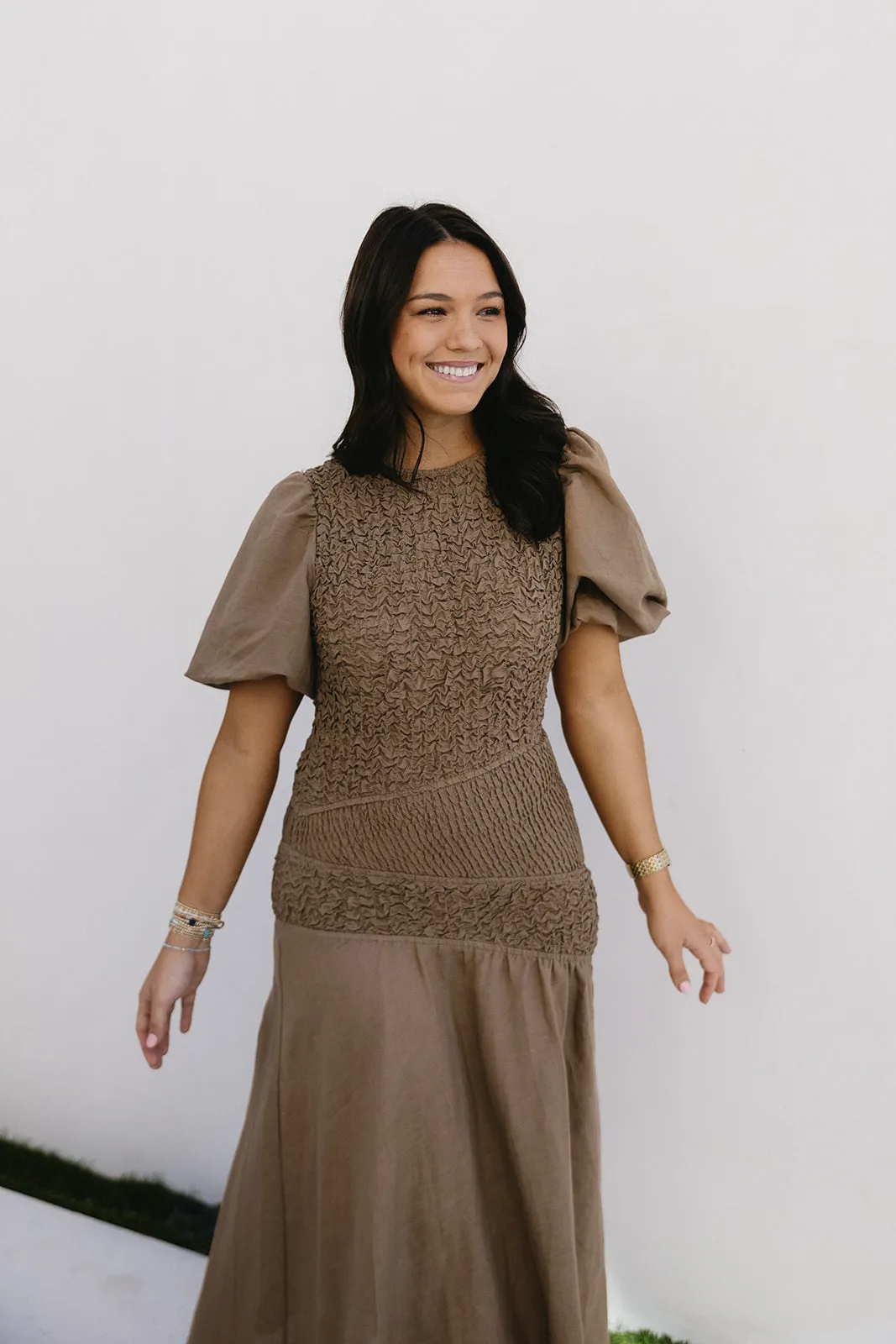 Grace Midi Dress - Cappuccino