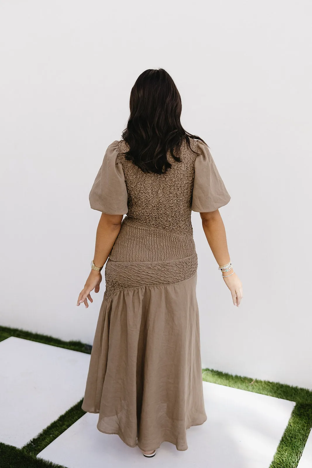 Grace Midi Dress - Cappuccino