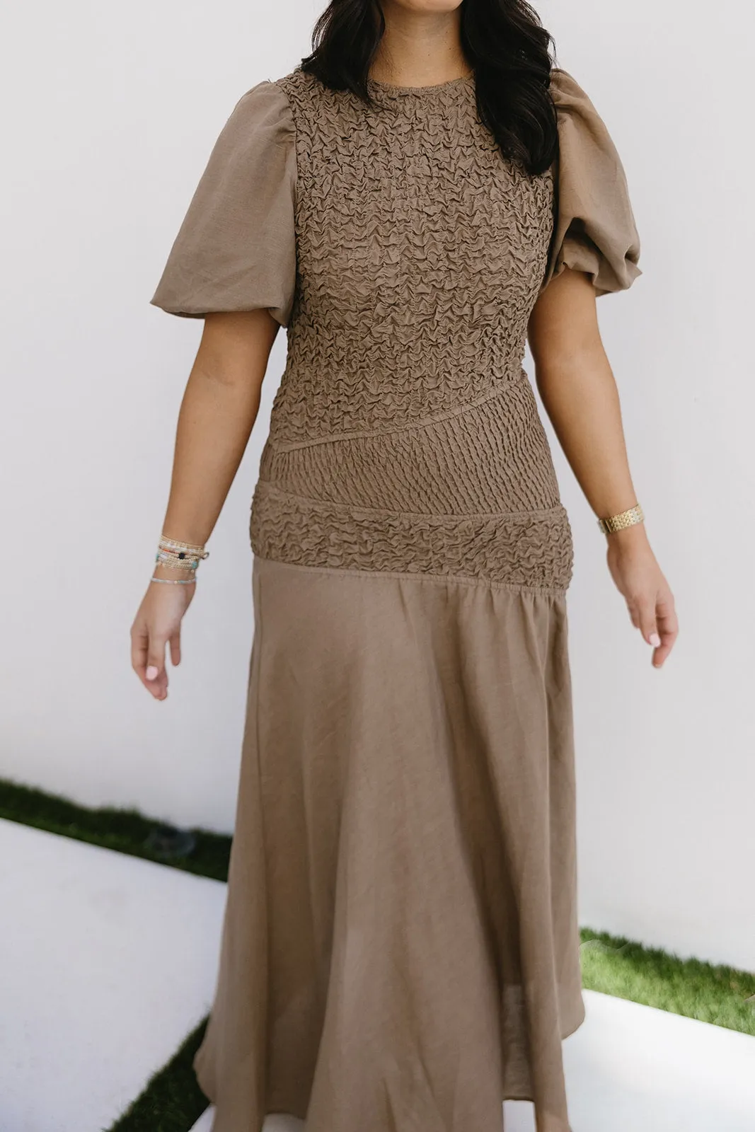 Grace Midi Dress - Cappuccino