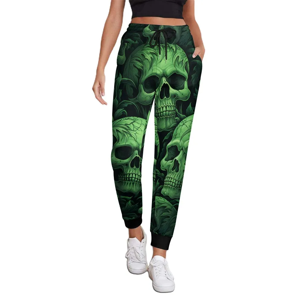 Green Skulls Sweatpants