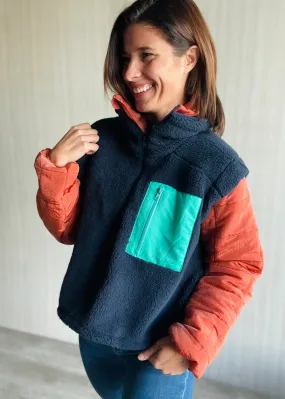 Half Zip Sherpa Pullover
