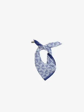 Handmade Block Print Cotton Bandana Blue and white