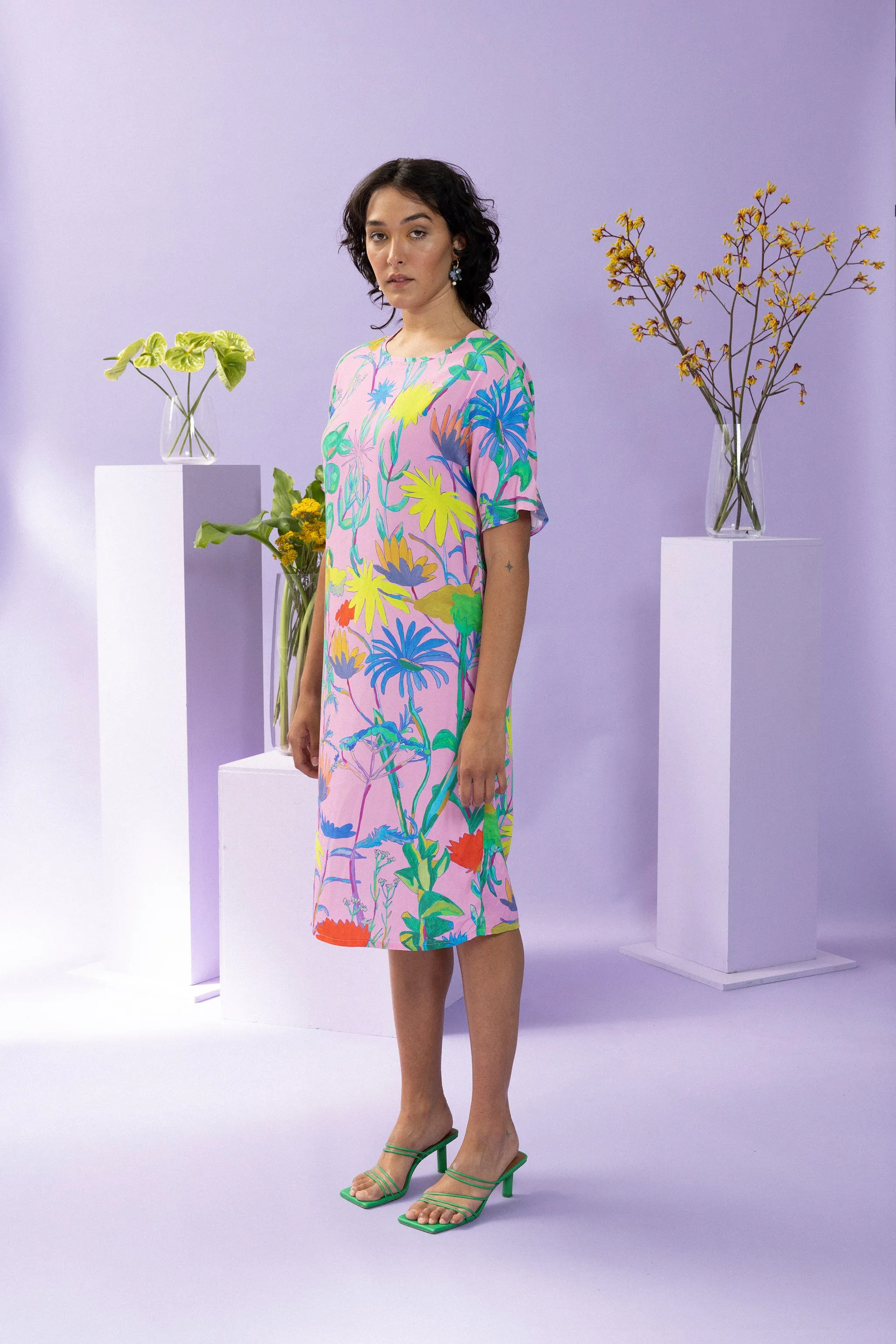 Highlands Floral Long T-Dress