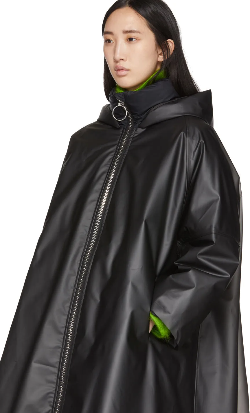 Ienki Ienki Black Down Pyramid Raincoat