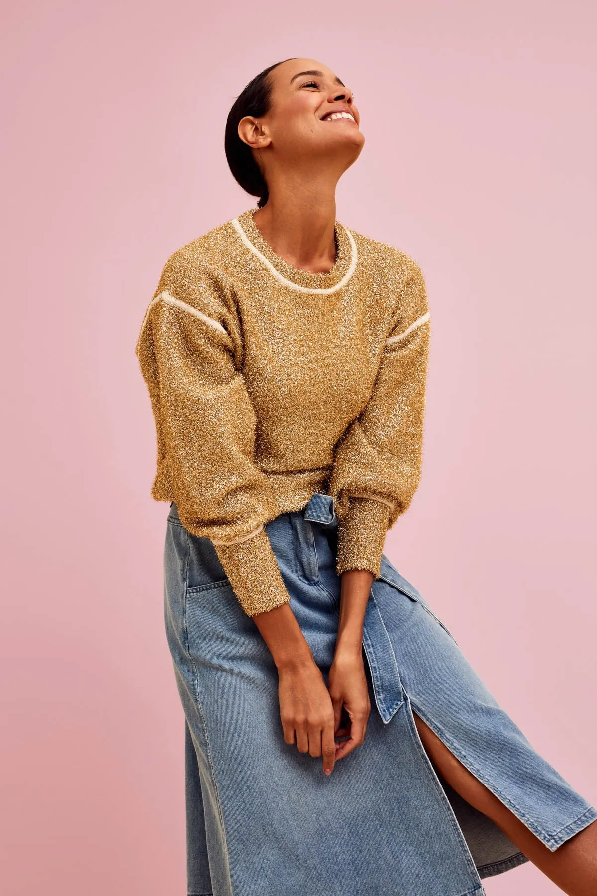 Inoa Midi Denim Skirt