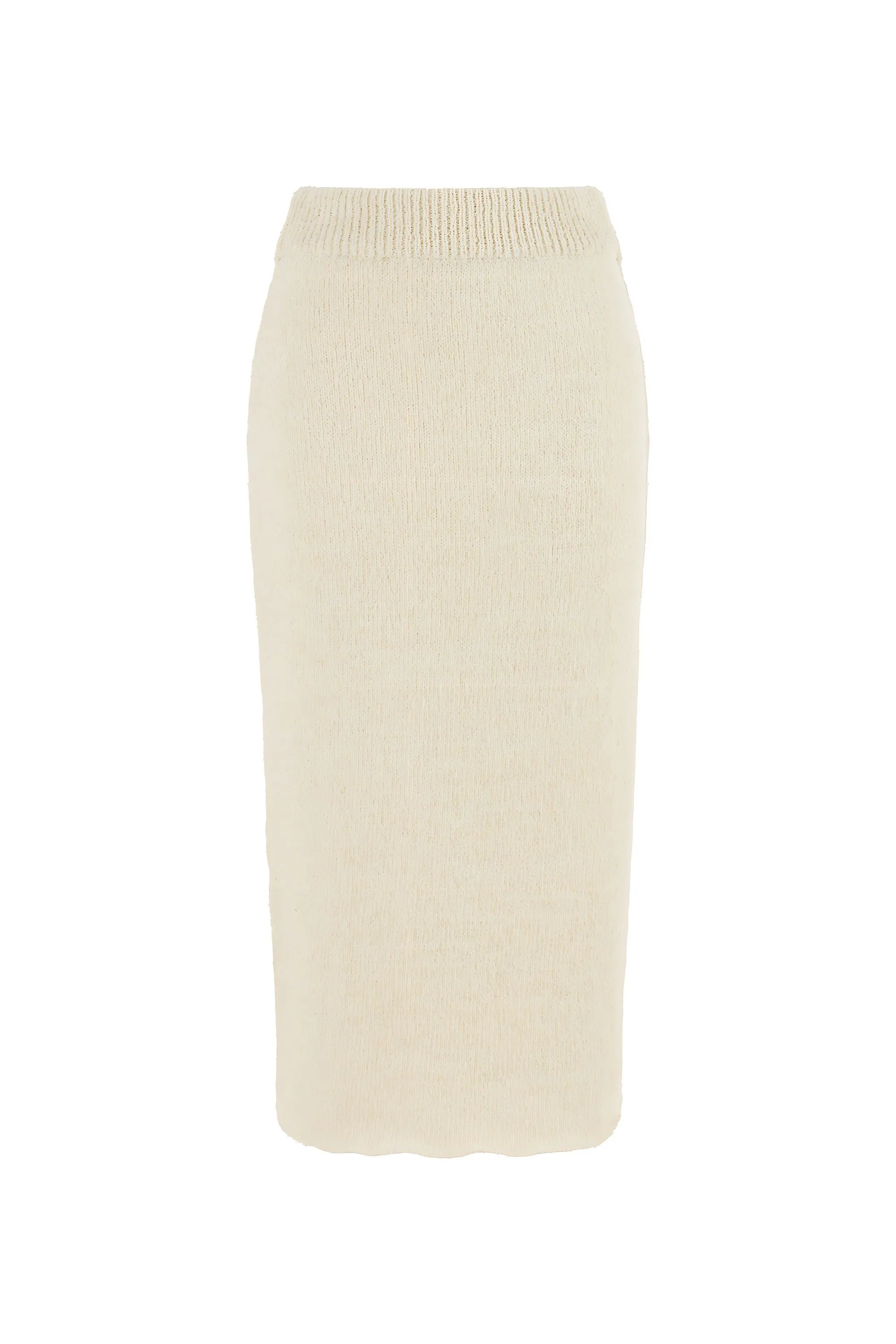 Ivory Knit Midi Skirt