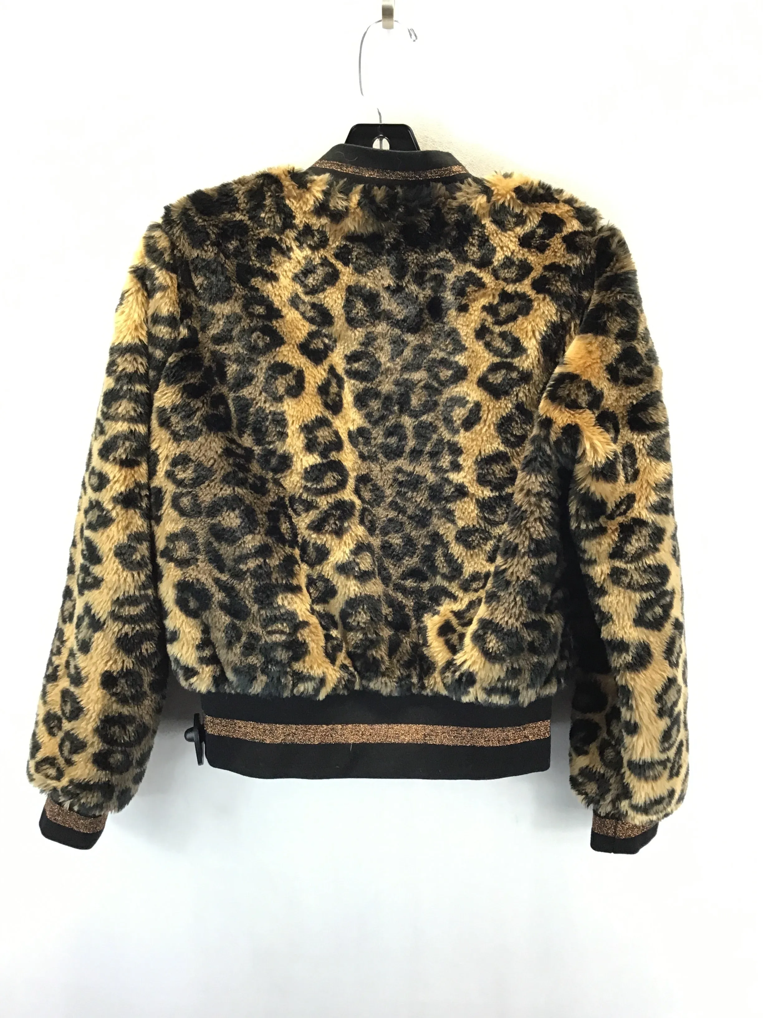 Jacket Faux Fur & Sherpa By Clothes Mentor In Animal Print, Size: M