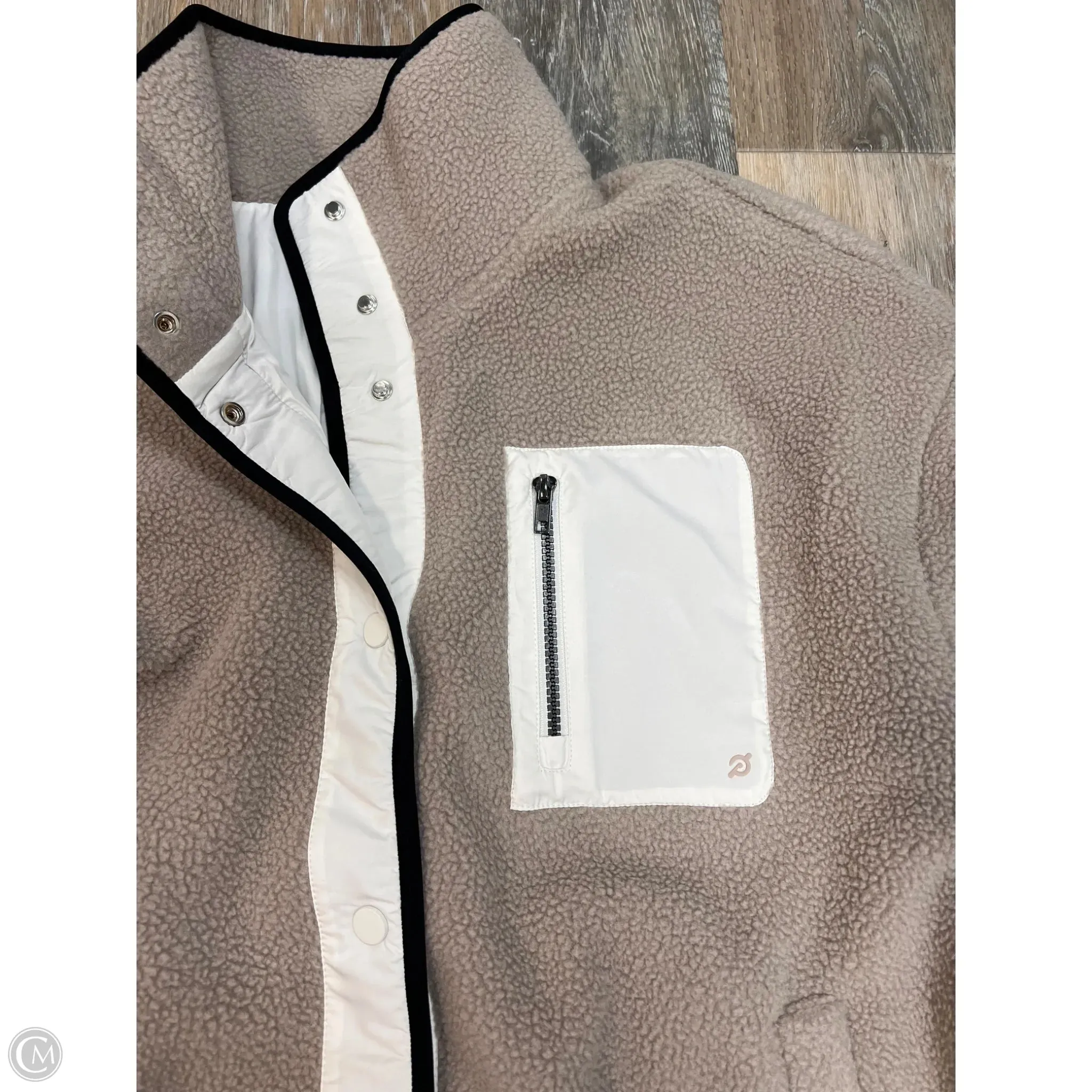 Jacket Faux Fur & Sherpa By Peloton In Tan, Size: L