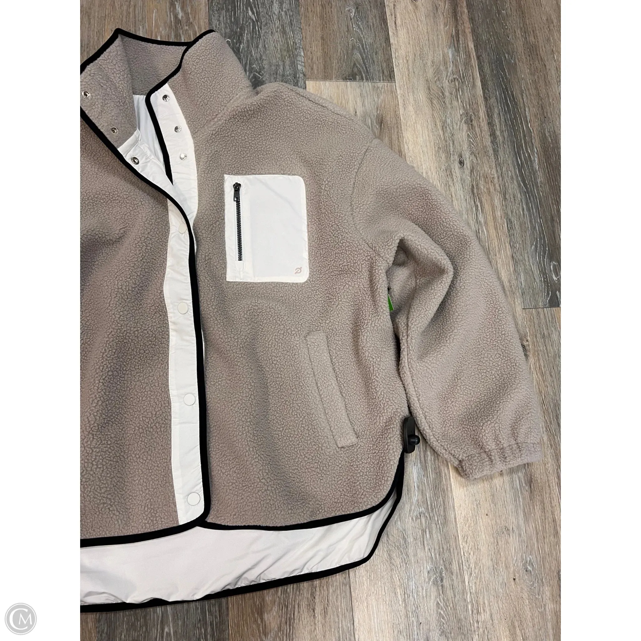 Jacket Faux Fur & Sherpa By Peloton In Tan, Size: L