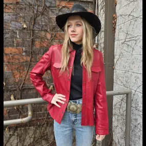 Lamb Shirt/Jacket - Red - Scully - JSY26