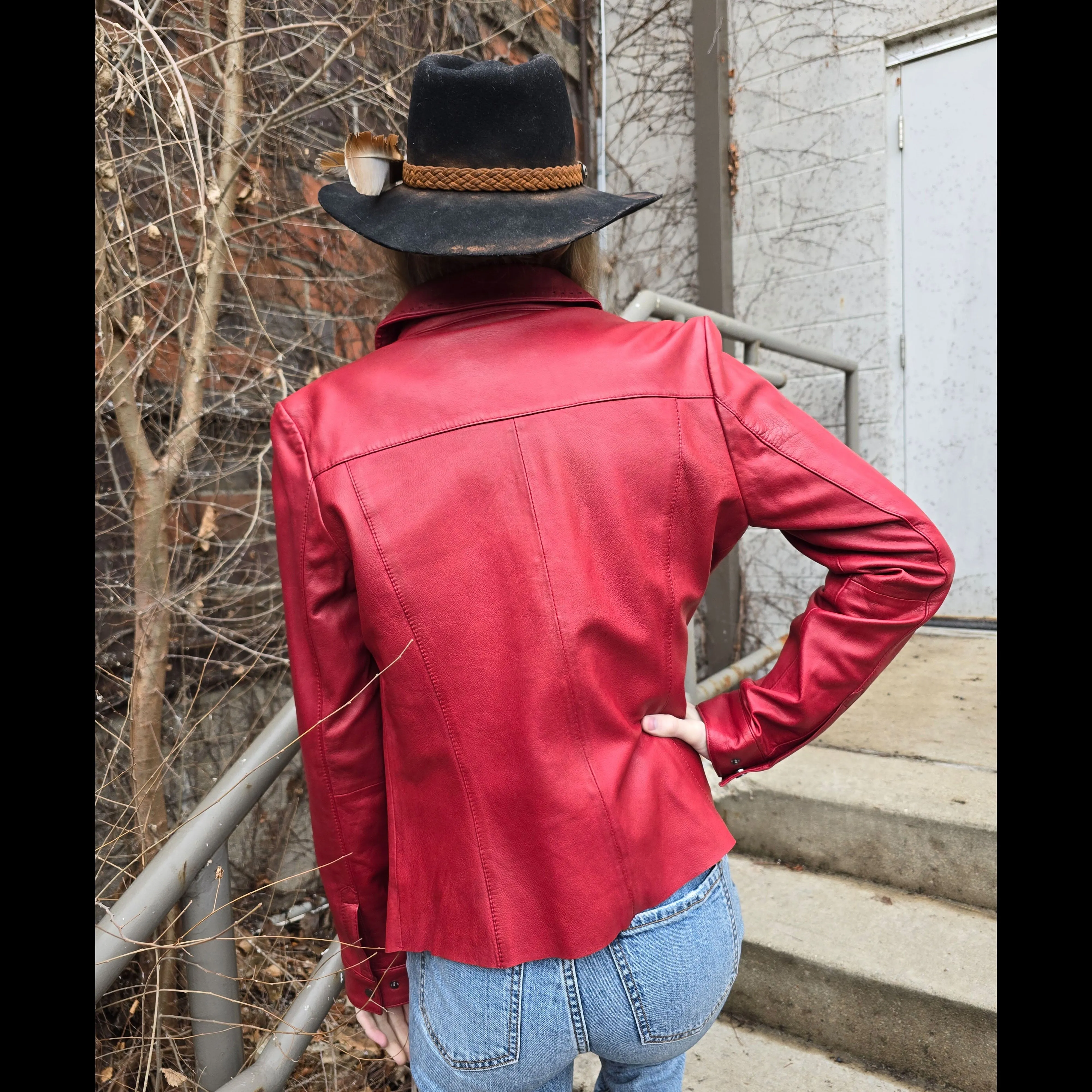 Lamb Shirt/Jacket - Red - Scully - JSY26