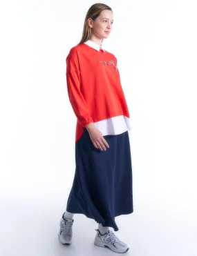 Layered Double Suit Red