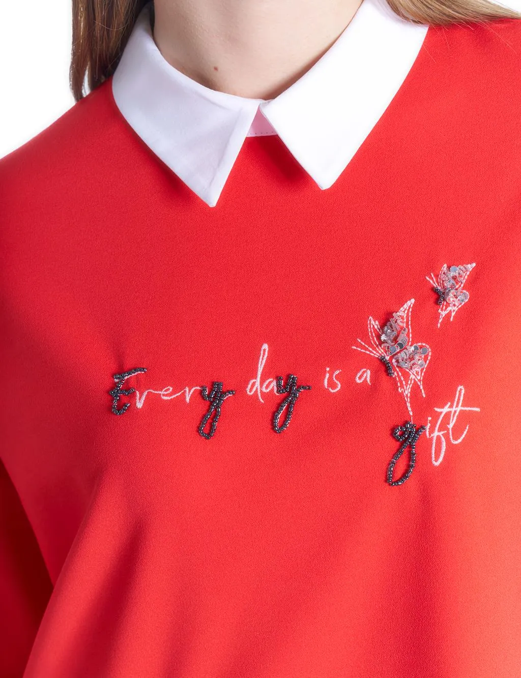 Layered Double Suit Red