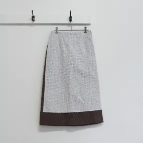 layered lace / tweed skirt