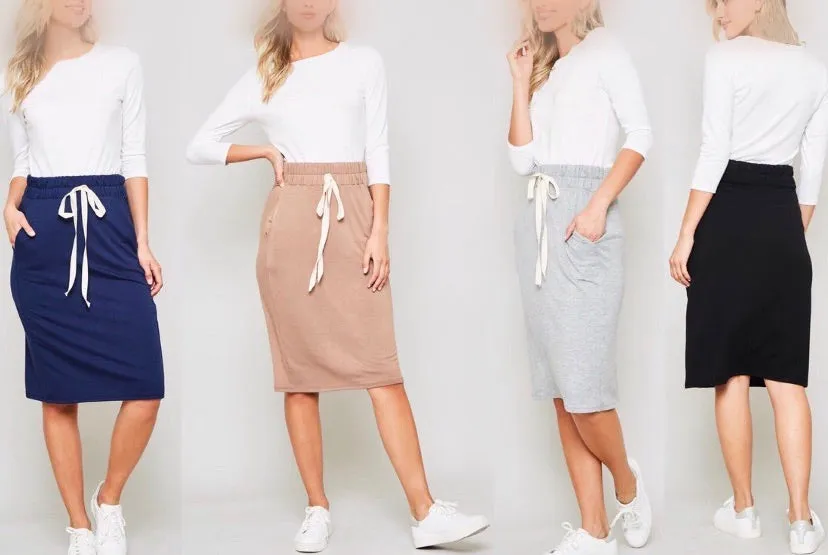 Libby casual skirt- Black