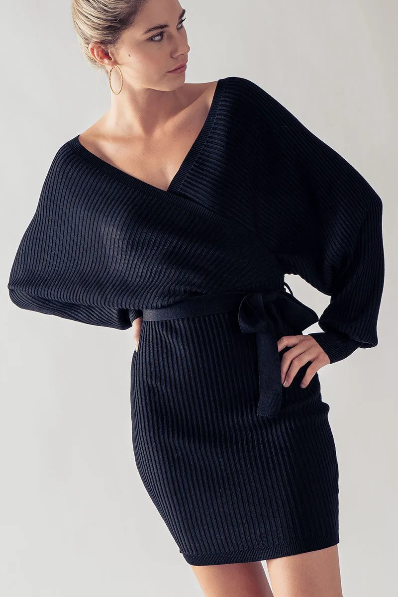 Long Sleeve Wrap Dress