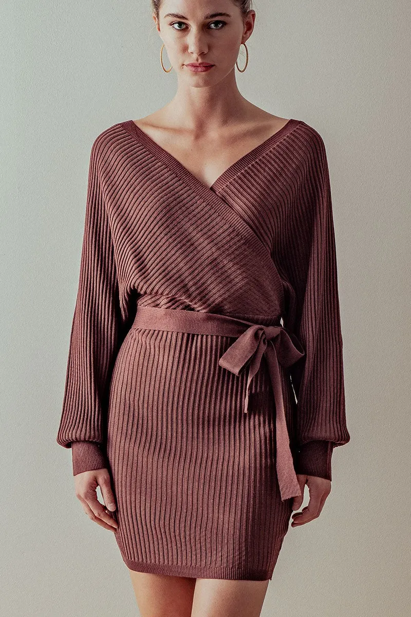 Long Sleeve Wrap Dress