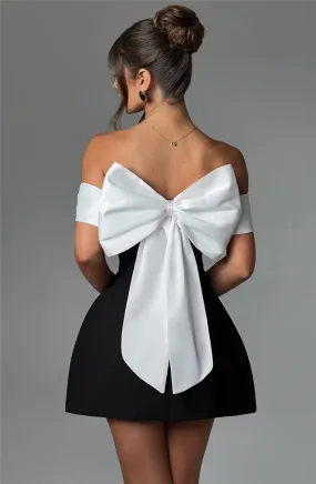 Lorraine Bow Backless Sexy Mini Dress
