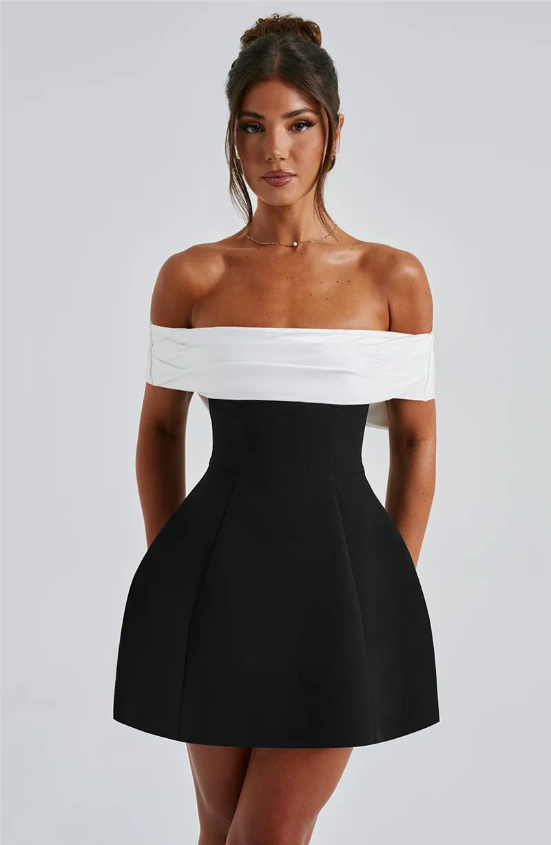 Lorraine Bow Backless Sexy Mini Dress