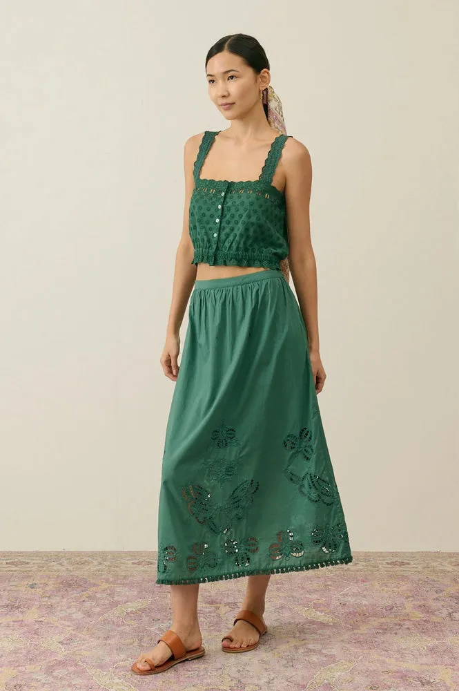 Louise Misha Paola Tuscan Green Skirt