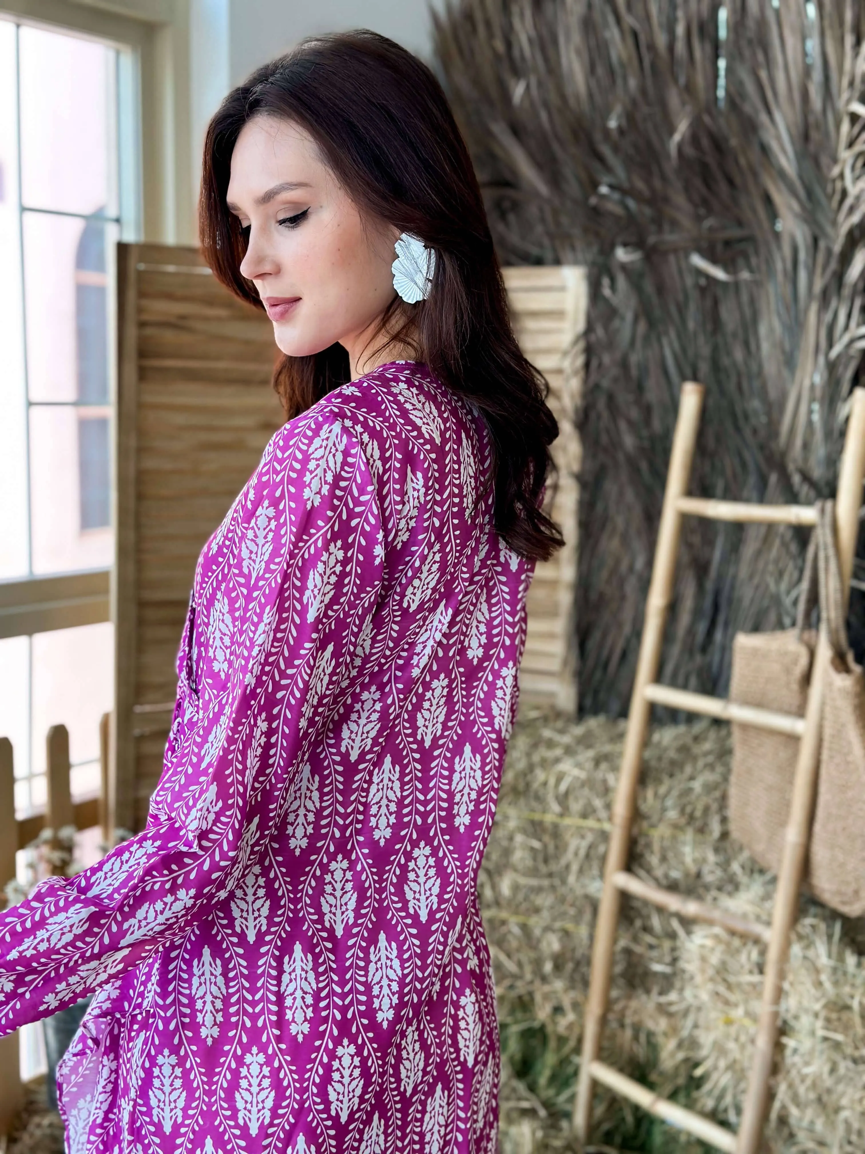Lucy Purple Wrap Dress