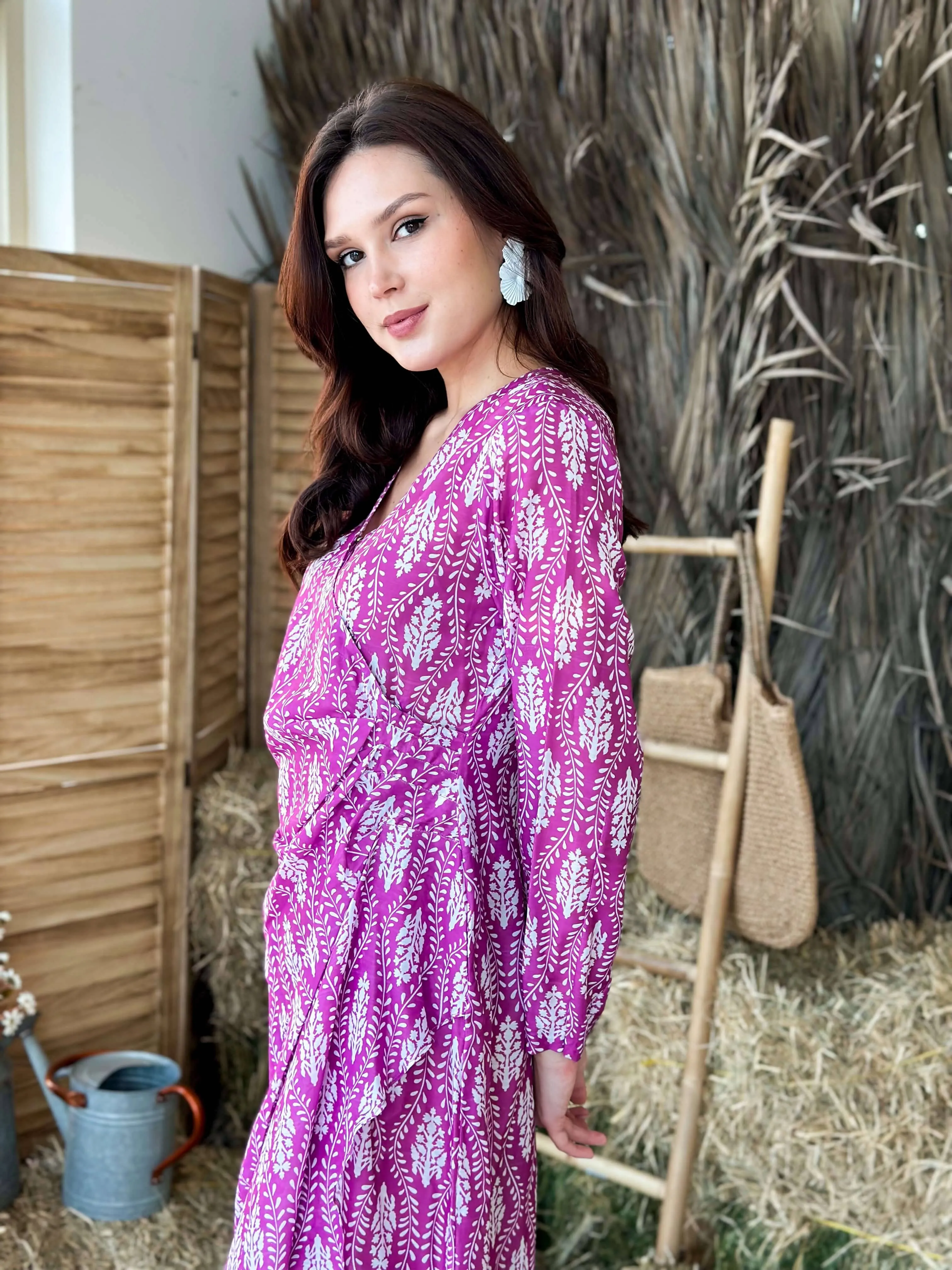 Lucy Purple Wrap Dress