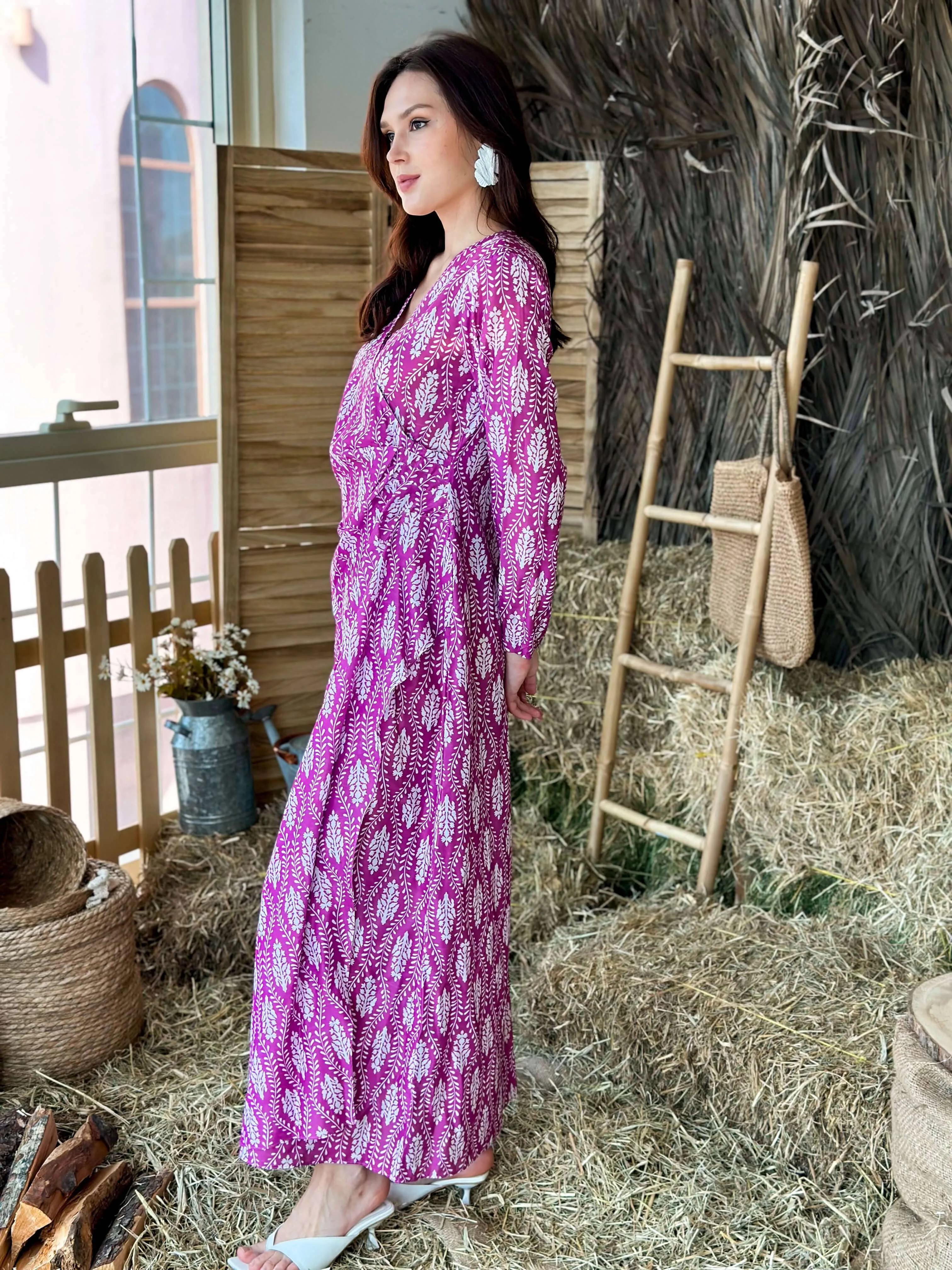 Lucy Purple Wrap Dress