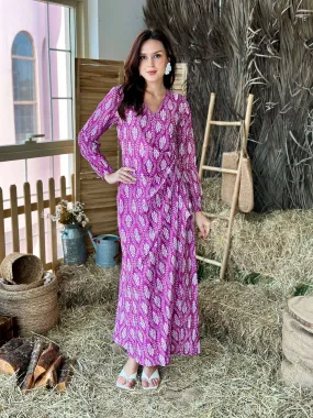 Lucy Purple Wrap Dress