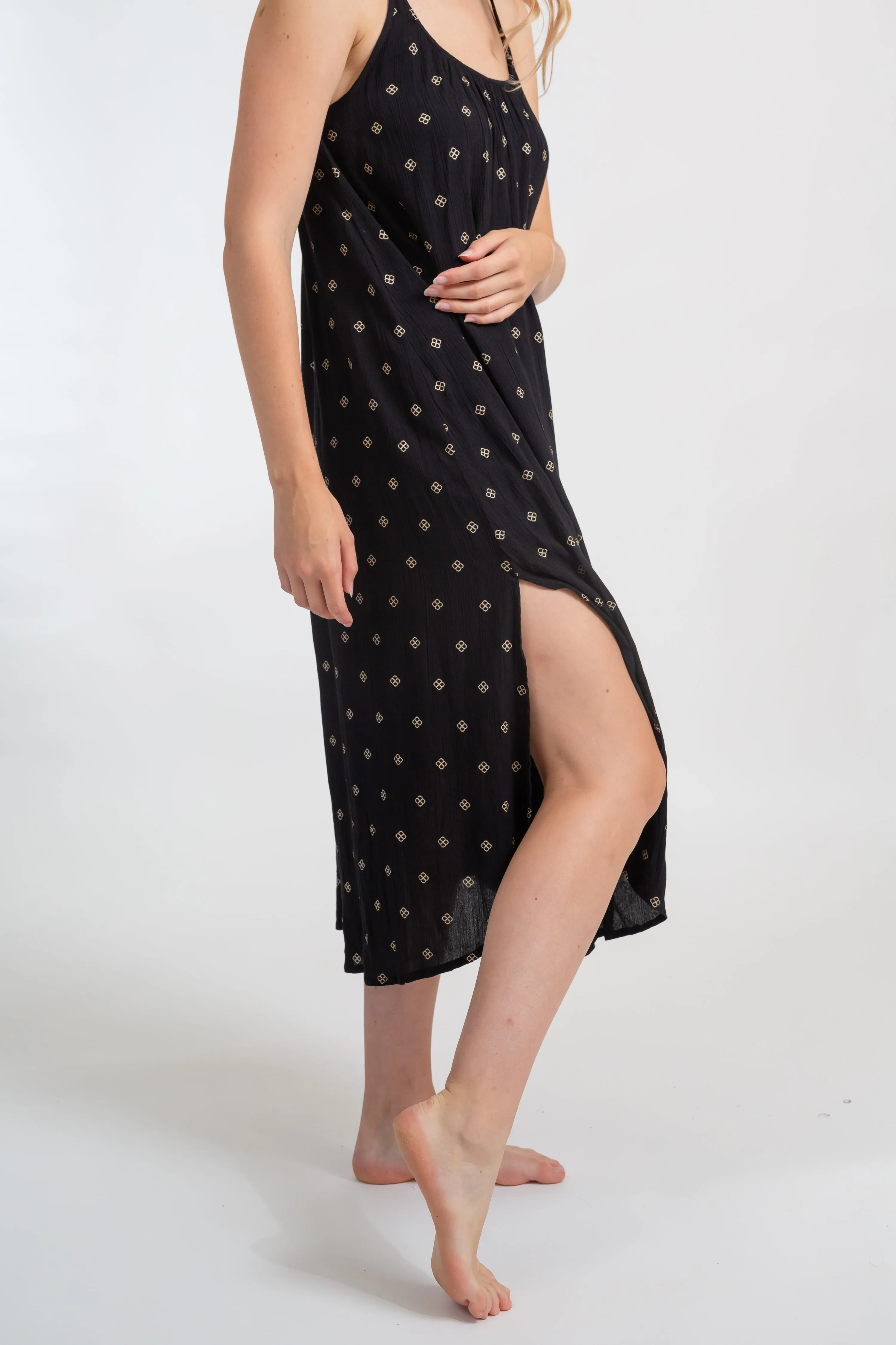 Miami Shine Strappy Midi Dress