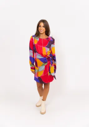 Multi Mosaic Wrap Dress