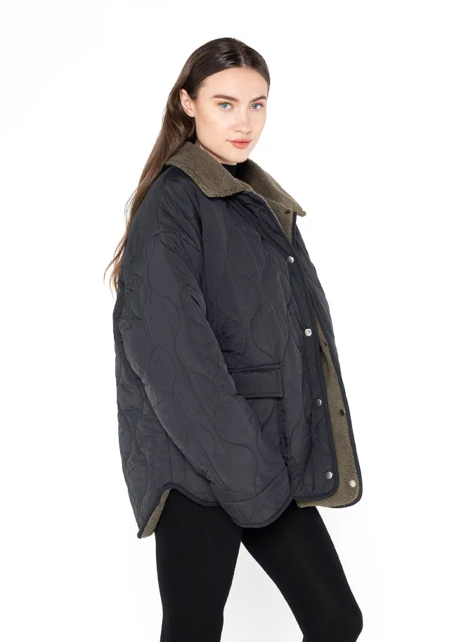 Nylon Reversible Quilt Jacket
