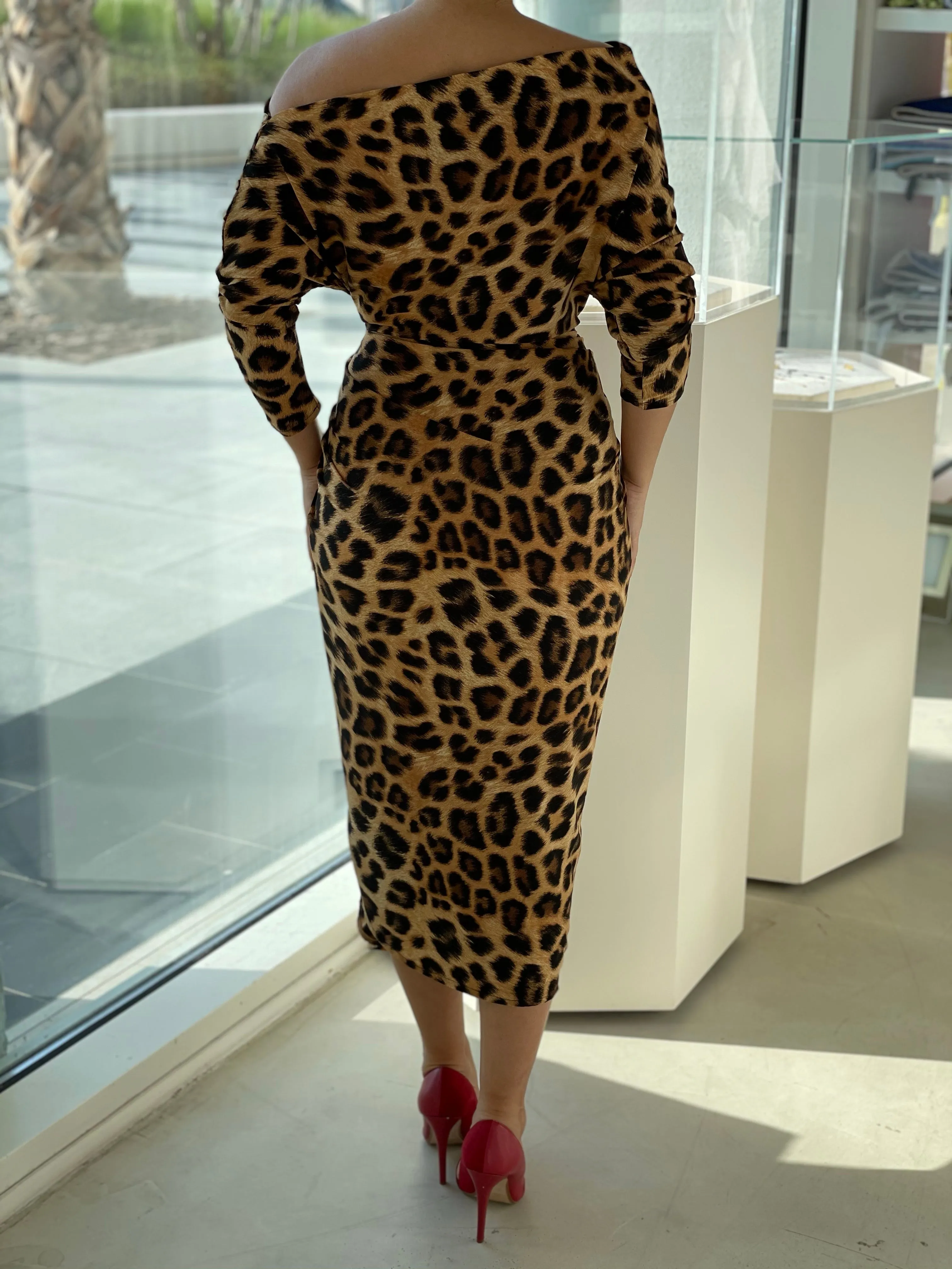 OFF SHOULDER WRAP DRESS