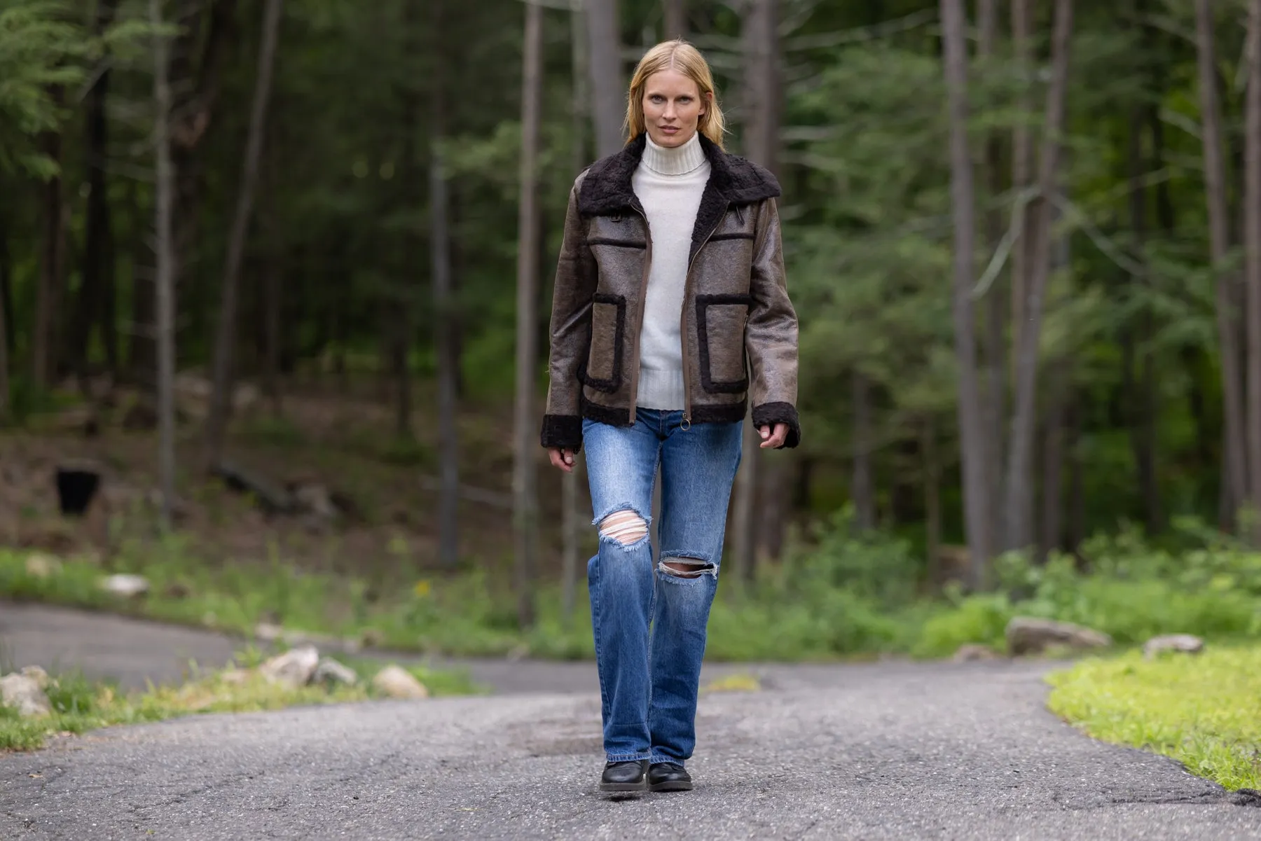 Olivia Faux Leather Jacket