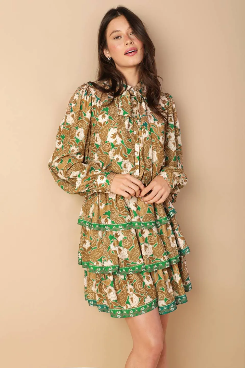OPEN PATH WOVEN MINI DRESS