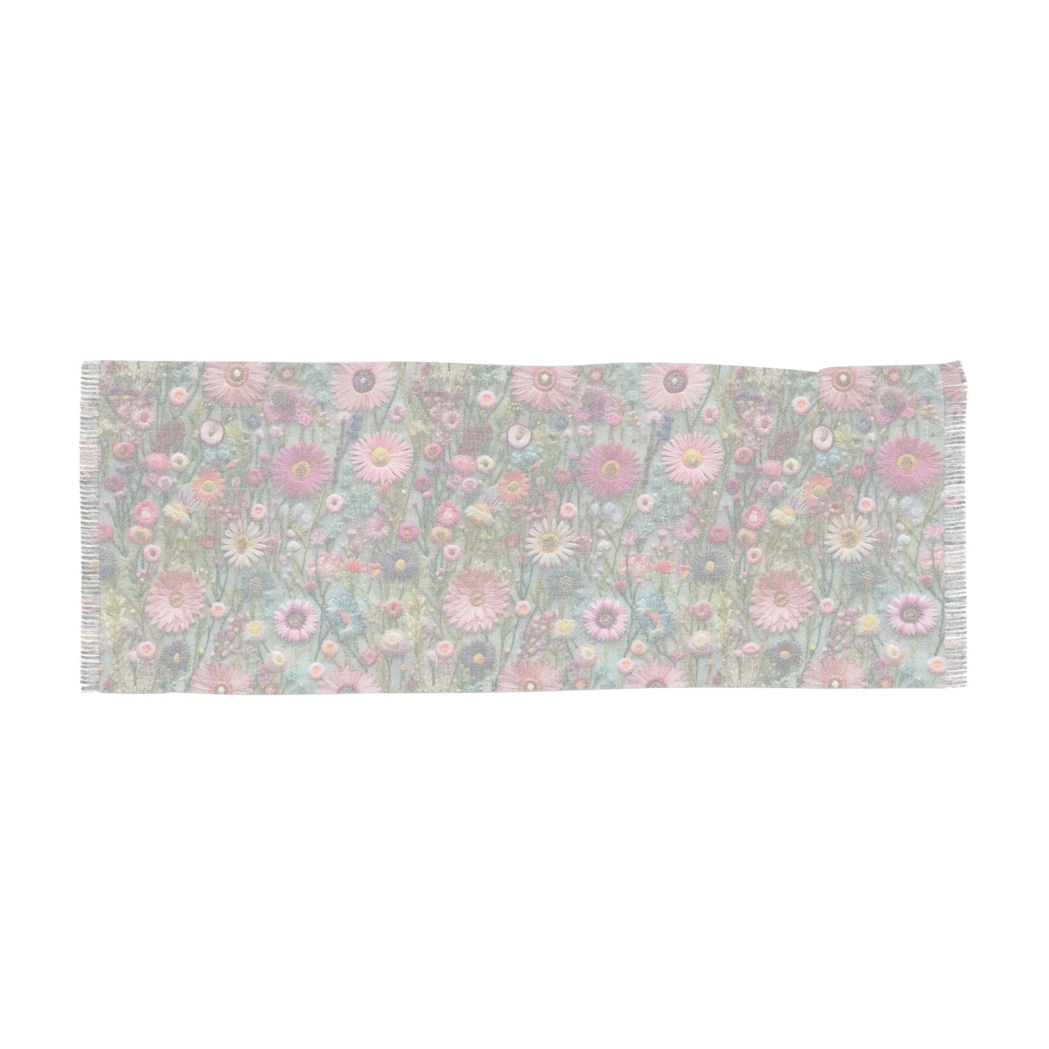 Pastel Floral Lightweight Scarf Elegant and Airy, Perfect for All Seasons, Fashion Accessory for All Seasons, Wedding, Anniversary